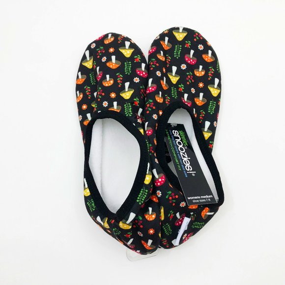 Snoozies Women's Stretch Comfort Skinnies Sketch Polka Dot Mushrooms Medium 7/8 - Picture 4 of 6